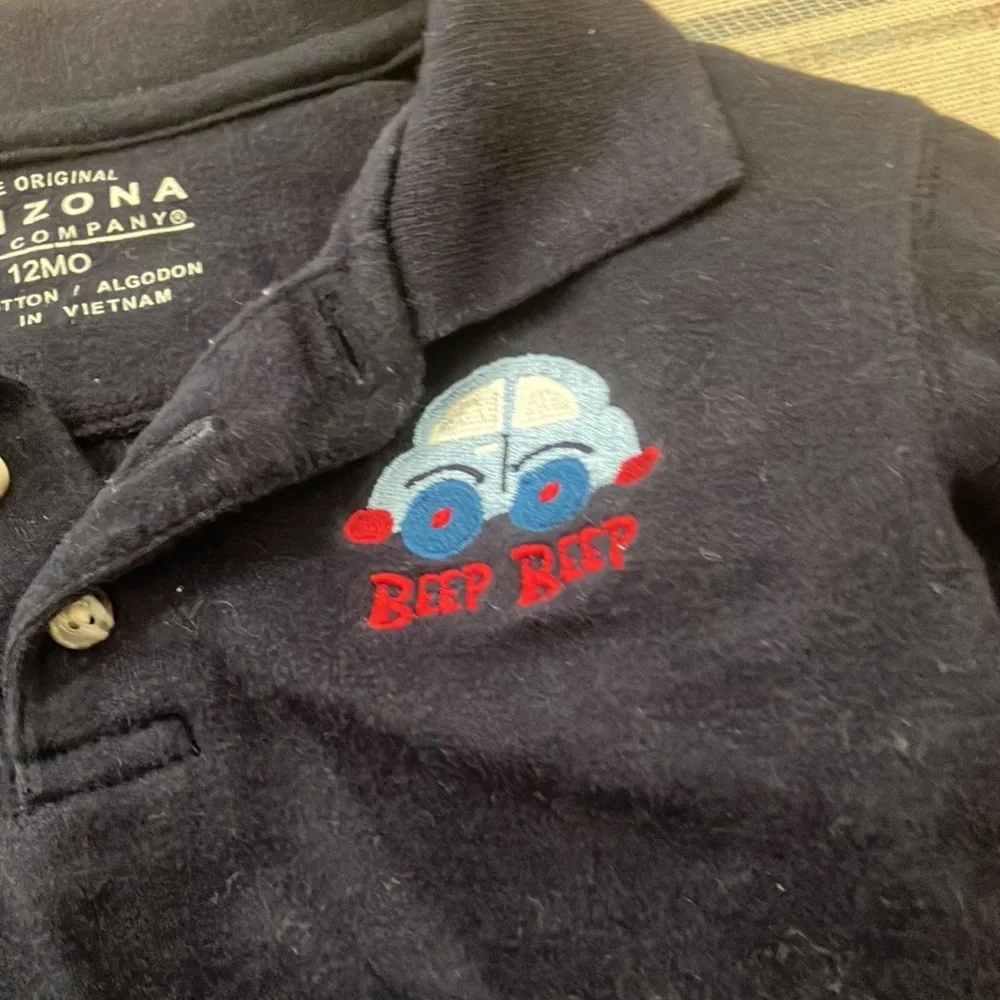 Arizona jean company long sleeved polo shirt 12 months - Picture 2 of 3